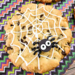 Jumbo Spiderweb Cookies Recipe for Halloween - Jumbo Spiderweb Cookies are a fun, quick, and easy Halloween treat for kids.  They're big enough to share and made with the all-time BEST chocolate chip cookies recipe. How fun! My kids will love these! Definitely making for their Halloween party treat!